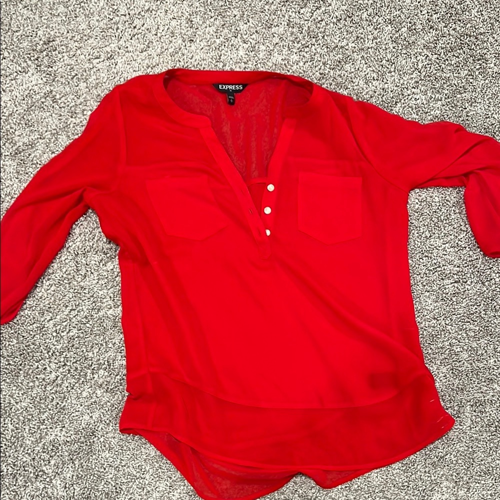 Express Women's Red Blouse